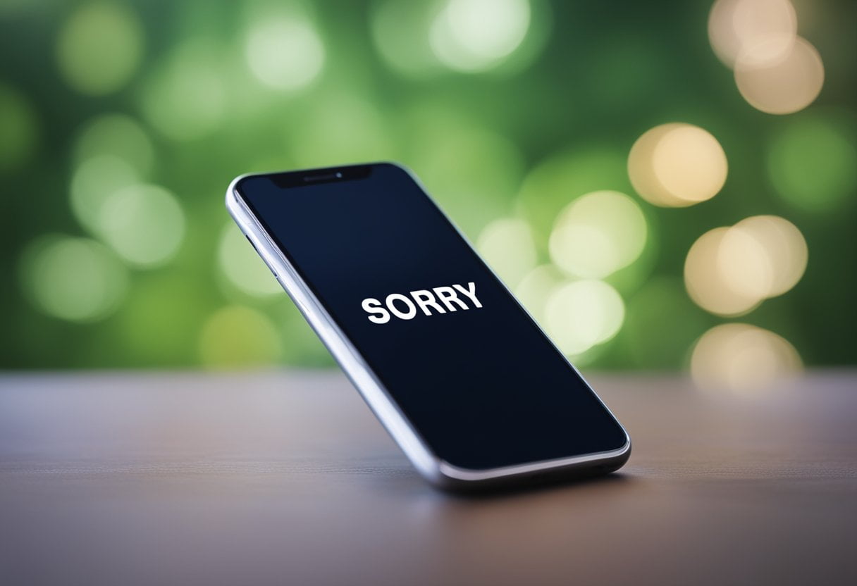 What to say when someone apologizes over text